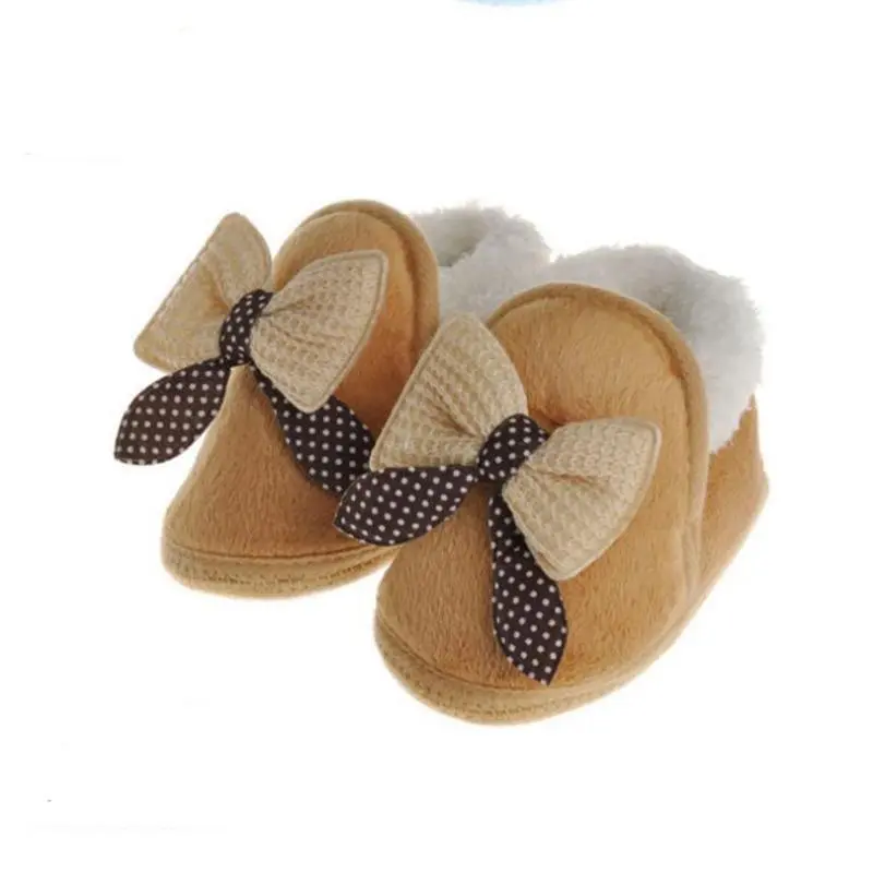 Winter Warm Newborn Baby Girl First Walker Shoes Cute Infant Toddler Soft Rubber Soled Anti-slip Snow Crib Boots Booties - Image 3