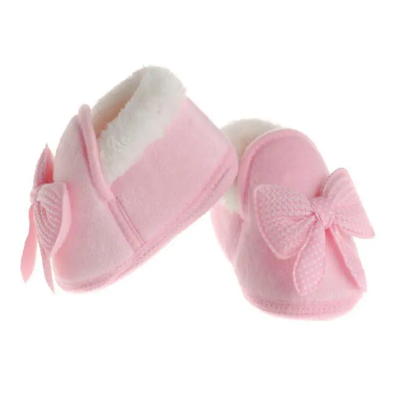 Winter Warm Newborn Baby Girl First Walker Shoes Cute Infant Toddler Soft Rubber Soled Anti-slip Snow Crib Boots Booties - Image 4