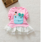 adorable Baby Girls lace Dresses Infant Princess embroidery animal  Dress Newborn Valentine's  gift