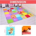 baby EVA Foam Play Puzzle Mat/9pcs/lot Interlocking Exercise Tiles Floor Mat for Kid,Each 30cmX30cm - Image 3