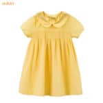 cute short sleeve baby girl dress 1 year infant girl dresses children clothes cotton fabric yellow summer dress children clothes