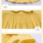 cute short sleeve baby girl dress 1 year infant girl dresses children clothes cotton fabric yellow summer dress children clothes - Image 6
