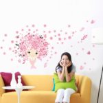 % flower Flower Fairy pink cute baby girl Mermaid butterfly home decor wall sticker for girls baby kids room wall art diy poster - Image 3