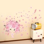 % flower Flower Fairy pink cute baby girl Mermaid butterfly home decor wall sticker for girls baby kids room wall art diy poster - Image 5