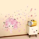 % flower Flower Fairy pink cute baby girl Mermaid butterfly home decor wall sticker for girls baby kids room wall art diy poster - Image 5