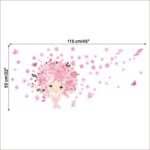 % flower Flower Fairy pink cute baby girl Mermaid butterfly home decor wall sticker for girls baby kids room wall art diy poster - Image 6