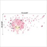 % flower Flower Fairy pink cute baby girl Mermaid butterfly home decor wall sticker for girls baby kids room wall art diy poster - Image 6