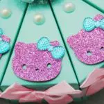 free shipping 50pcs/lot  Hello Kitty Blue Wedding Candy  Favor Boxes Kids Birthday Party Candy Gifts  Boxes baby shower favors - Image 2