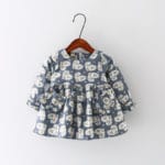 heat! 2016 new spring autumn baby dress 100% cotton floral dress children's clothing brand girls 4-24M  free shipping - Image 2