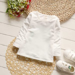 iAiRAY baby girl princess dress white pearl royal blue first birthday girl party dresses children clothing set white long shirt - Image 2