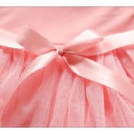 iAiRAY infant cute pink dress set girls spring clothes 1 year girl baby birthday dress with pearl collar long sleeve t shirt - Image 6