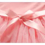 iAiRAY infant cute pink dress set girls spring clothes 1 year girl baby birthday dress with pearl collar long sleeve t shirt - Image 6