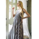 maternity dress pregnant women stripes pure cotton dresses pregnancy abdomen can be adjusted size gown pregnant women long - Image 2