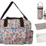 mommore 5pcs/set Nappy Bags Includes Diaper Bag Changing Pad Transparen Mummy Maternity Bag Waterproof Baby Stroller Bag - Image 2