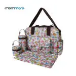 mommore 5pcs/set Nappy Bags Includes Diaper Bag Changing Pad Transparen Mummy Maternity Bag Waterproof Baby Stroller Bag