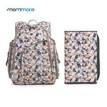 mommore Diaper Backpack Fully-opened Baby Diaper Bag with Changing Pad Baby Diaper Backpacks Nappy Bags Multifunctional Changing