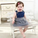 new baby girls dress Voile summer childrens fancy dress birthday baby dress next vestido infantil jeans Belt children clothing - Image 4