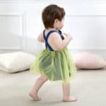 new baby girls dress Voile summer childrens fancy dress birthday baby dress next vestido infantil jeans Belt children clothing - Image 6