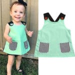 new born baby dress Summer Clothes Infant Kids Baby Girl  shirt Blouses Tops Toddler green color - Image 4