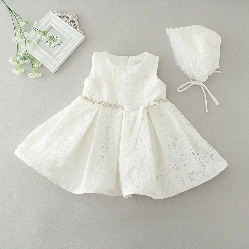 newborn baby girls dress 1 year girl baby birthday dress lace toddler baptism baby dress with hat baby girl christening gowns - Image 3
