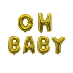 oh baby its a boy its a girl balloons  baby shower decorations boy girl shower banner  Gender Reveal gold silver letter balloon