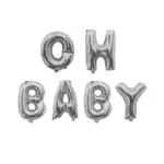 oh baby its a boy its a girl balloons  baby shower decorations boy girl shower banner  Gender Reveal gold silver letter balloon - Image 5