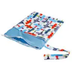 [simfamily]1PC Reusable Waterproof 3Dprinted PUL Bolso Wet Dry Diaper Bag Double Pocket Cloth Handle Wetbags 28x36CM Wholesale - Image 3